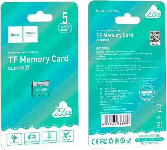 כרטיס זיכרון Micro SD עוצמתי 256GB HOCO