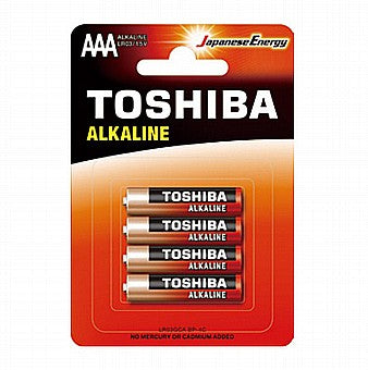 מארז 4 סוללות Toshiba AAA