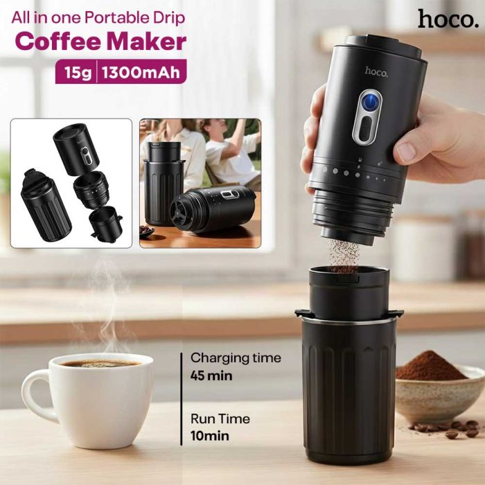 מכונת קפה אספרסו ניידת 3 ב - 1 HOCO HX80 - hoco - vaod