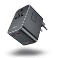 מטען אוניברסלי לחו"ל עם 3 חיבורי USB ו - Type - C מדגם HOCO AC32 - hoco - vaod