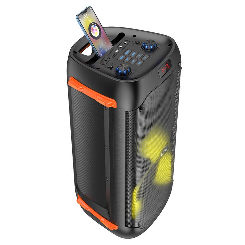 בידורית קריוקי מקצועית 40W + זוג מיקרופונים אלחוטיים HOCO BS53 - hoco - vaod