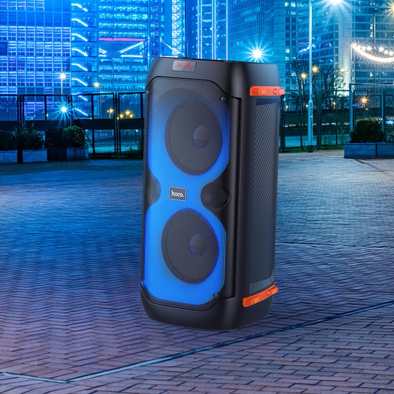 בידורית קריוקי מקצועית 40W + זוג מיקרופונים אלחוטיים HOCO BS53 - hoco - vaod