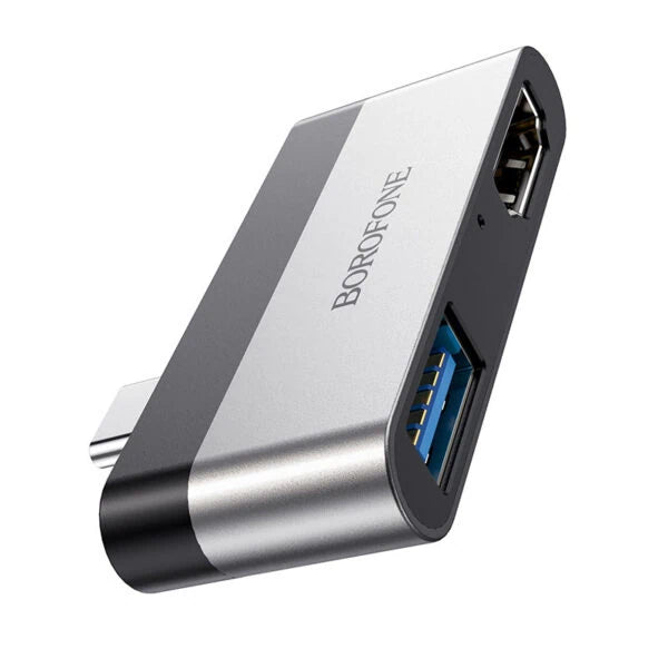 מתאם USB-C ל-HDMI ו-USB 3.0 BOROFONE DH2