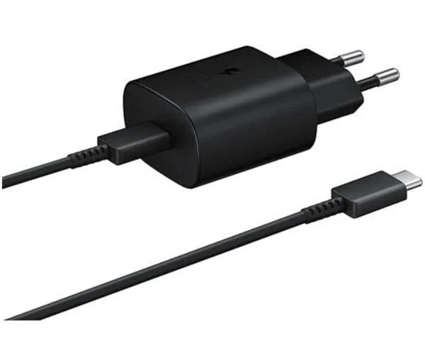 מטען קיר מקורי Samsung 25W Super Fast Charging – ראש מטען + כבל Type-C – יבואן רשמי סאני