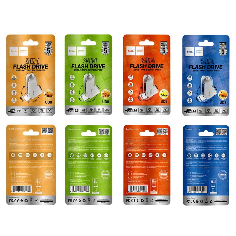 זיכרון נייד דו - צדדי (Dual Connector) HOCO UD8 64GB - hoco - vaod