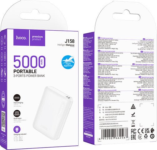 מטען נייד קומפקטי HOCO J158 – קיבולת 5,000mAh - hoco - vaod
