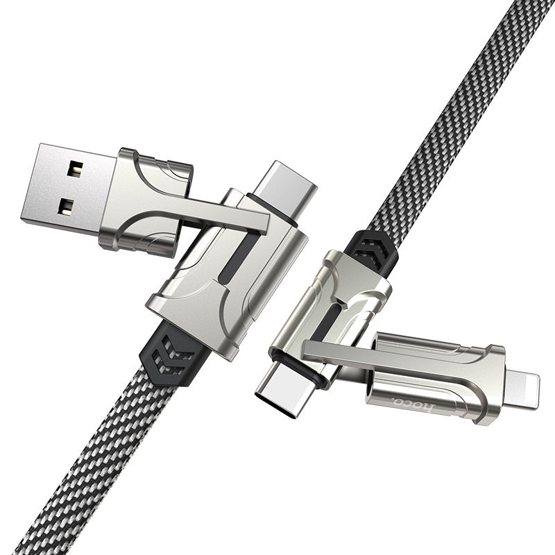 כבל HOCO S22 Selected 2 - in - 1 USB to Type - C & Lightning - hoco - vaod