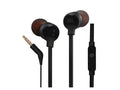 אוזניות In-Ear עם מיקרופון JBL T110 - צבע שחור - hoco-vaod