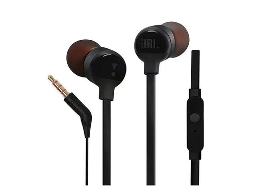 אוזניות In-Ear עם מיקרופון JBL T110 - צבע שחור - hoco-vaod