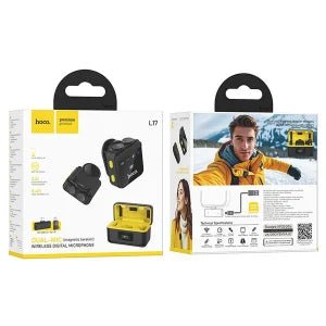 זוג מיקרופונים דש עם סינון רעשים וחיבור Lightning ו - Type - C כפול HOCO L17 - hoco - vaod