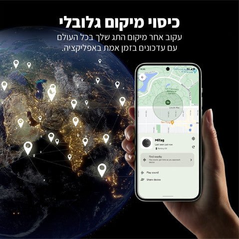 תגית איתור MiLi MiTag לאנדרואיד כולל כיסוי עור ומחזיק מפתחות - hoco - vaod