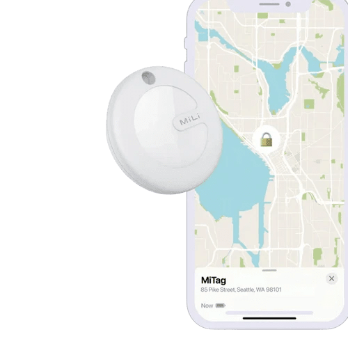 תגית איתור MiLi MiTag ל Apple Find My – כולל כיסוי עור ומחזיק מפתחות - hoco-vaod